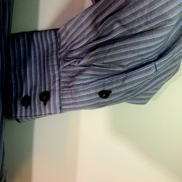 John Varvatos striped button down shirt. Play or Pro, M or F. A standout. XL - Picture 9 of 9